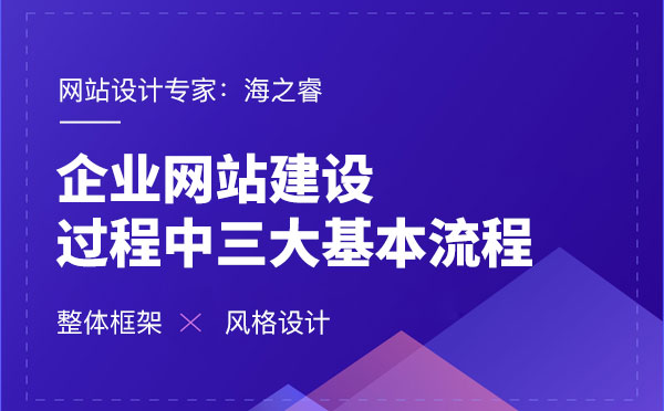 企業(yè)網(wǎng)站建設過程中三大基本流程